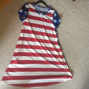 LuLaRoe Jessie American Flag Dress